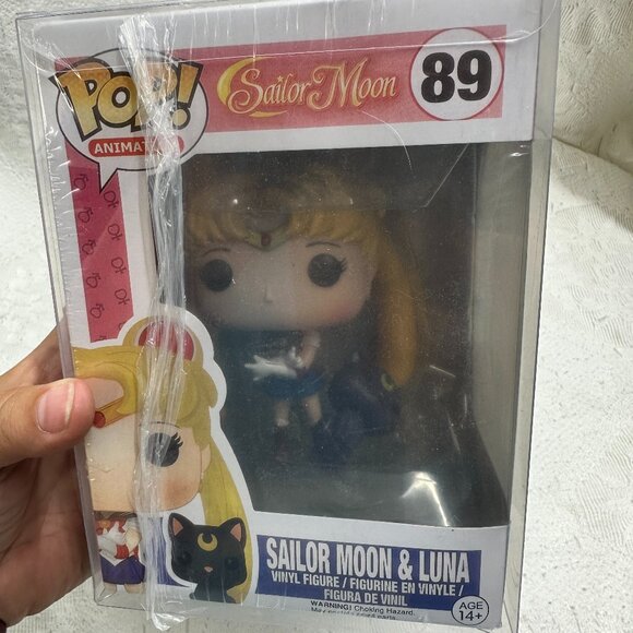 Funko Pop! Animation Sailor Moon and Luna #89 New in Box w/ Protector Luna Unset - Picture 1 of 5